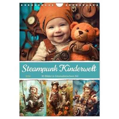 Steampunk Kinderwelt (Wandkalender 2026 DIN A4 hoch), CALVENDO Monatskalender