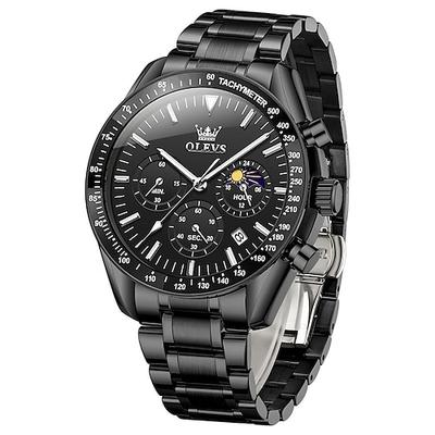 OLEVS Herren Quarzuhr Outdoor Mode lässige Armbanduhr Leuchtender Kalender wasserdichte Dekorations Stahl Uhr