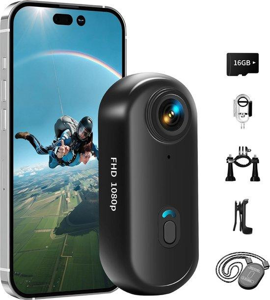 Mini Actiecamera WiFi 1080P inclusief 16GB geheugenkaart