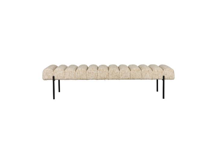 Banc en tissu beige Jethro