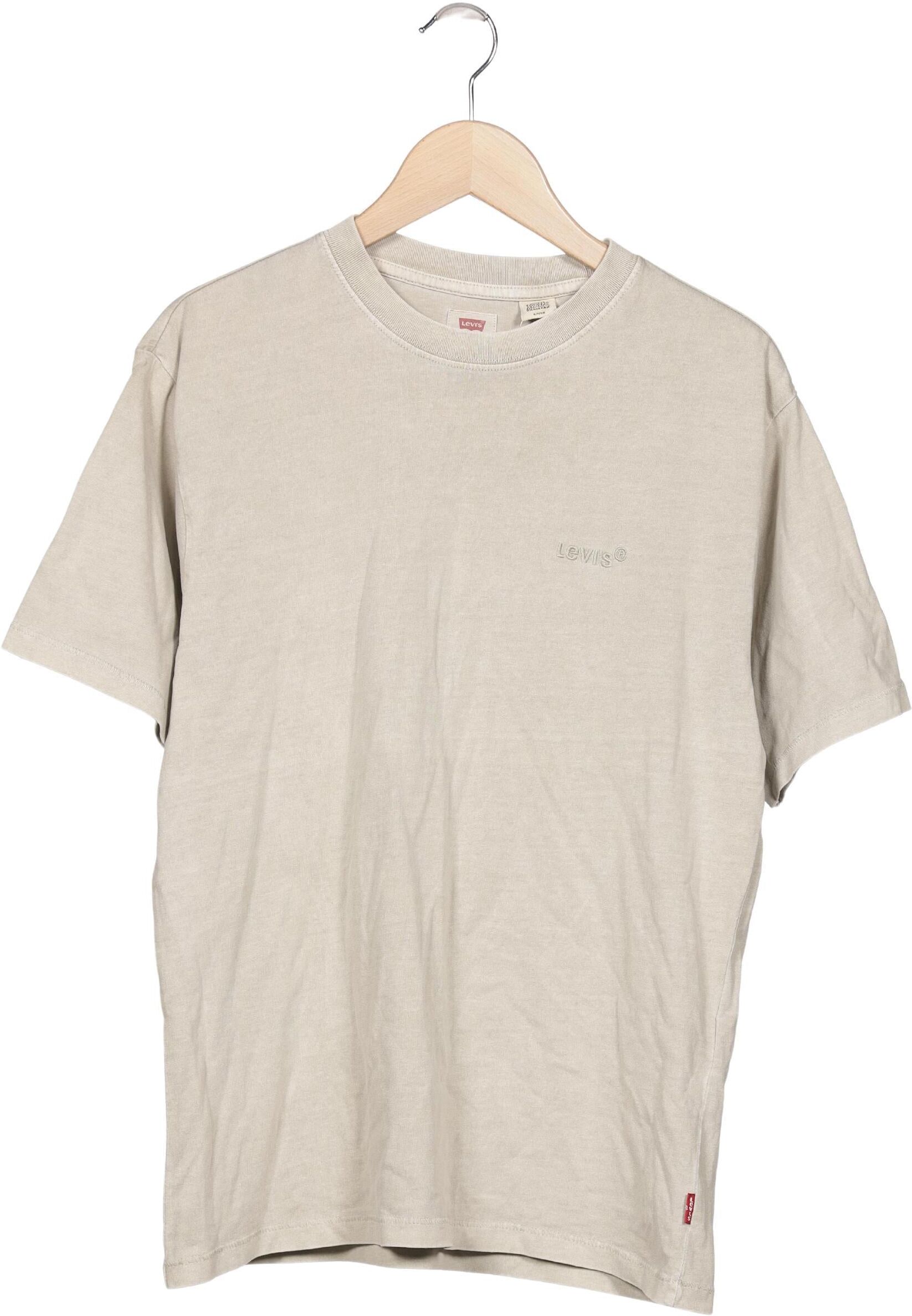 Levis Herren T-Shirt, Beige, Gr. S, Baumwolle - Second Hand