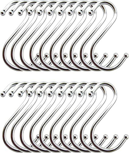 20 Stuks RVS S-haken Heavy Duty voor keuken en planten