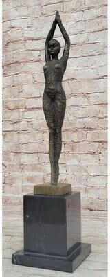 Bronzhaus Signed Bronze Art Nouveau Deco Chiparus Statue Figurine Sculpture Art Figure