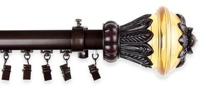 Rod Desyne "Lucent Traverse Curtain Rod Set, 48"" to 86"", Cocoa"
