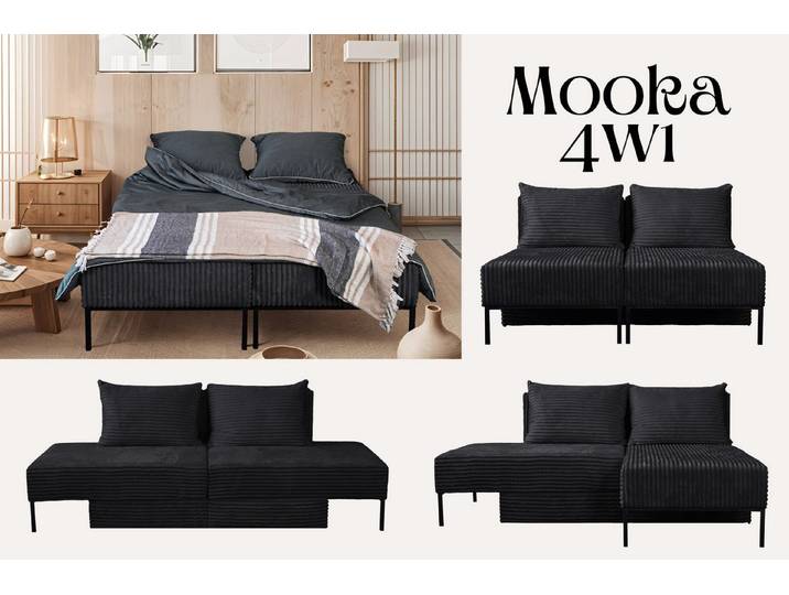 Kaiser Möbel Bett Sofa, Ecksofa, Liegestuhl,MOOKA 4in1-Multifunktions-System