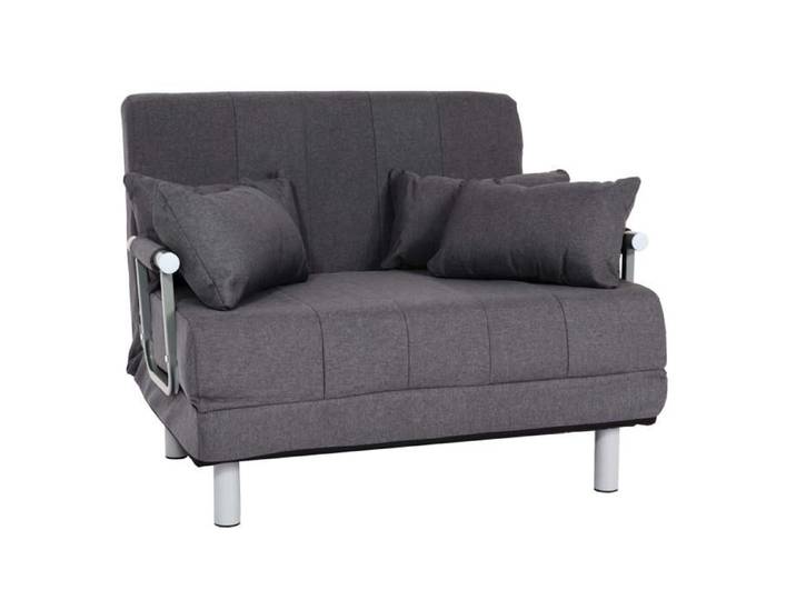 Fauteuil de couchage canape lit lit d appoint relaxation surface de couchage 97x186 cm tissu gris fonce 04_0006260
