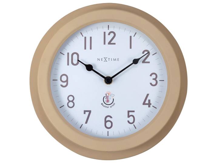 Nextime Wanduhr, Braun, Metall, 22x22x5.5 cm, CE, RoHS, Dekoration, Uhren, Wanduhren