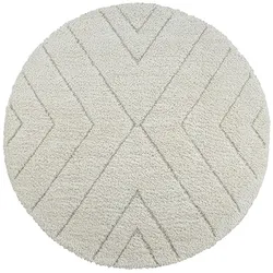 RUNDTEPPICH Berber ATRIO Polypropylen Creme 120 x 120 cm