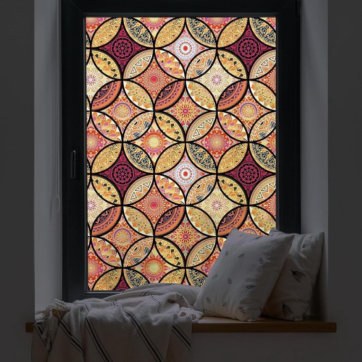 Raamfolie Privacy Sticker Glas Oranje - 44,5 x 200 cm