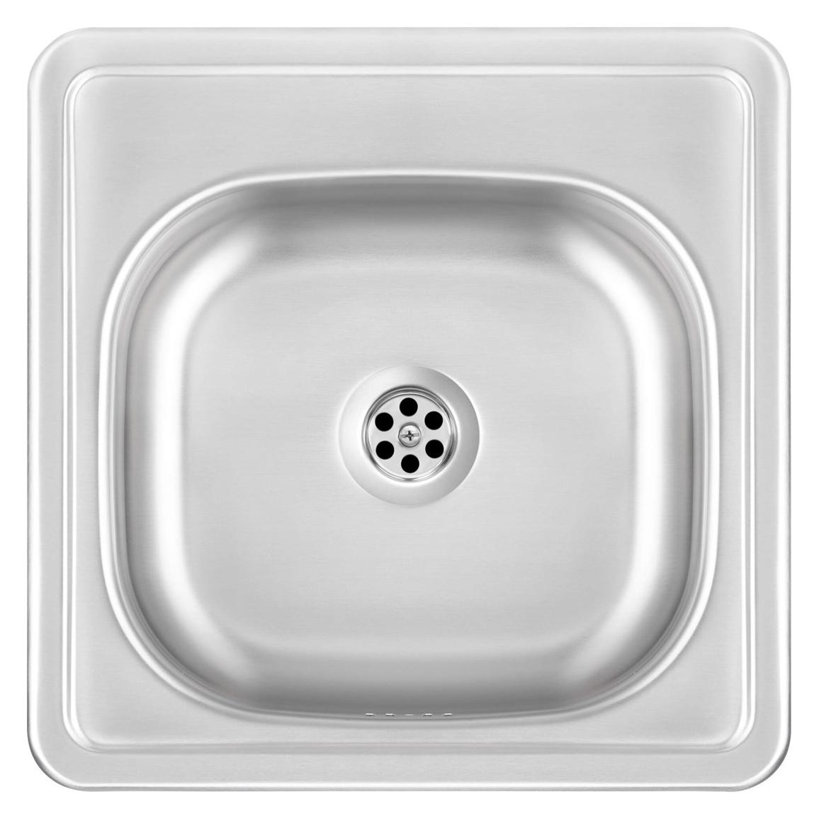 Spüle aus Stahl mit 1 Becken (Einbauspüle, 50 cm) (ZMU 0100)