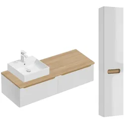 BADMÖBEL 120cm Livia 2er-Set Weiß