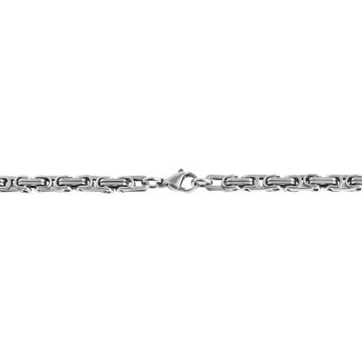Kette ohne Anhänger ADELIA´S "Halskette – Königskette aus Edelstahl 60 cm", silber, Halsketten, Herren, 60cm, Edelstahl, Geschenkidee: zeitlos und vielseitig