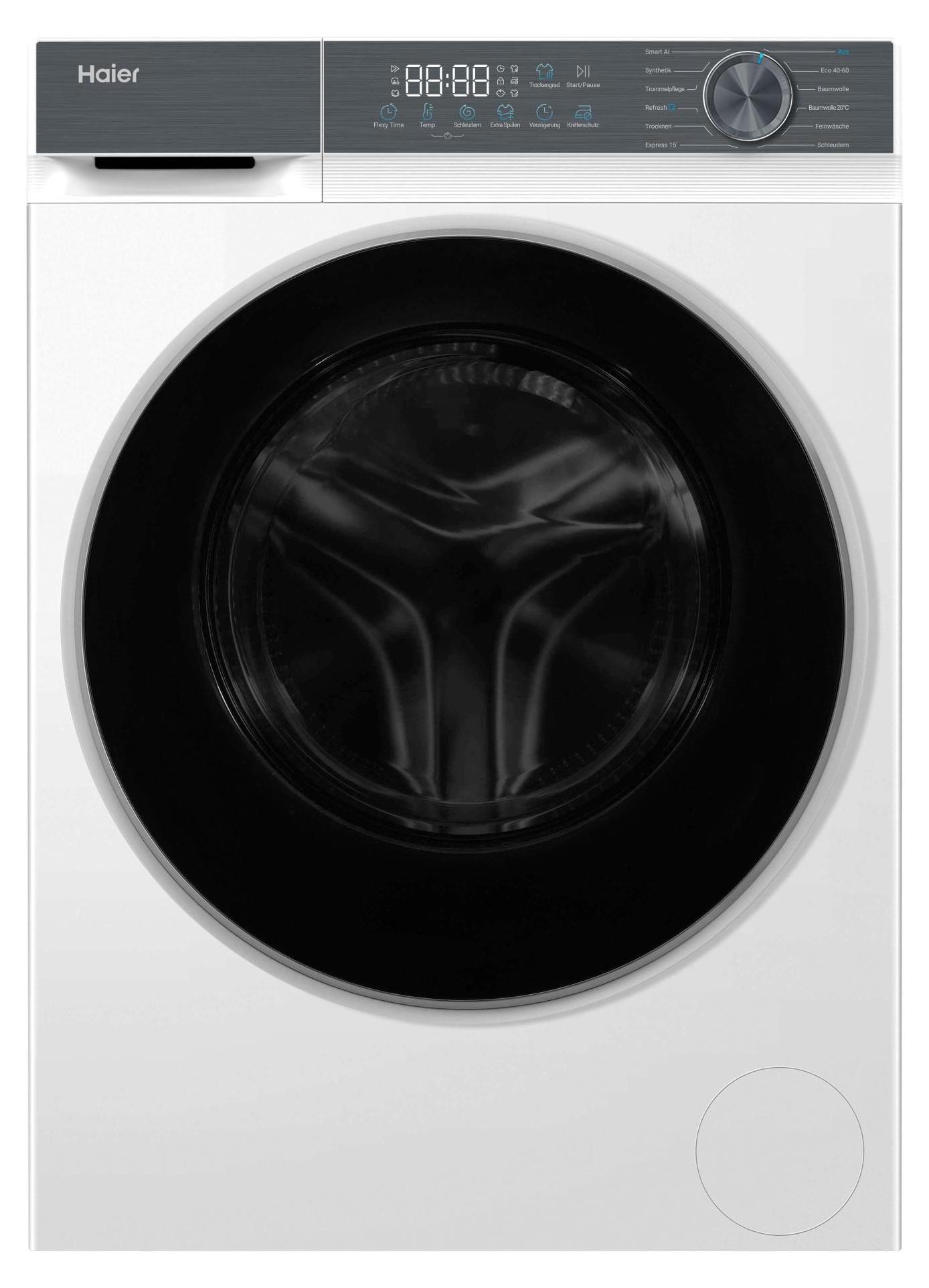 Haier HWD80-BP14637T, Frontlader, Freistehend, Weiß, Rechts, Anthrazit, Anthrazit