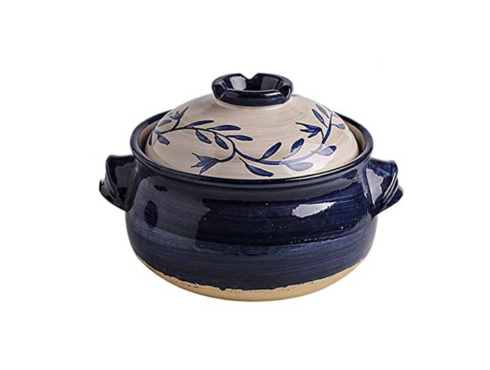KFGISD, Hot Pot Tontöpfe Keramik Schwarz Gericht Runde Stewpot Herd Keramik...,Tontopf(3.6L)