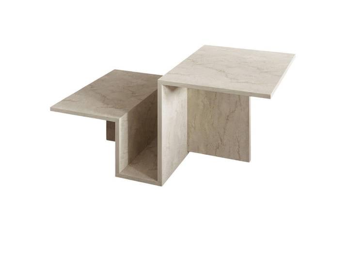 Livetastic Couchtisch Relinda Couchtisch, Beige, 45x50x90 cm, Wohnzimmer, Wohnzimmertische, Couchtische