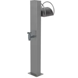 Wasserzapfsäule 120x80 Kaltwasser Edelstahl V2A mit Schlauchhalter