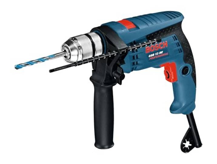 Bosch PRO Schlagbohrmaschine GSB 13 RE (Leistung 600 Watt, inkl. Tiefenanschlag 210mm, Schnellspannbohrfutter 13mm)