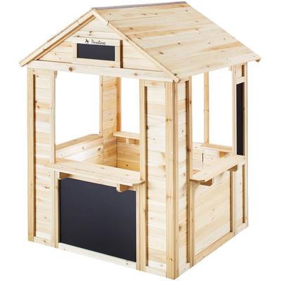 Spielhaus PINOLINO "Knut, natur", braun (natur), Spielhäuser, KinderB:116cm H:137,4cm T:101,6cm, Holz, Spielhaus, für Draußen, B:116cm H:137,4cm T:101,6cm