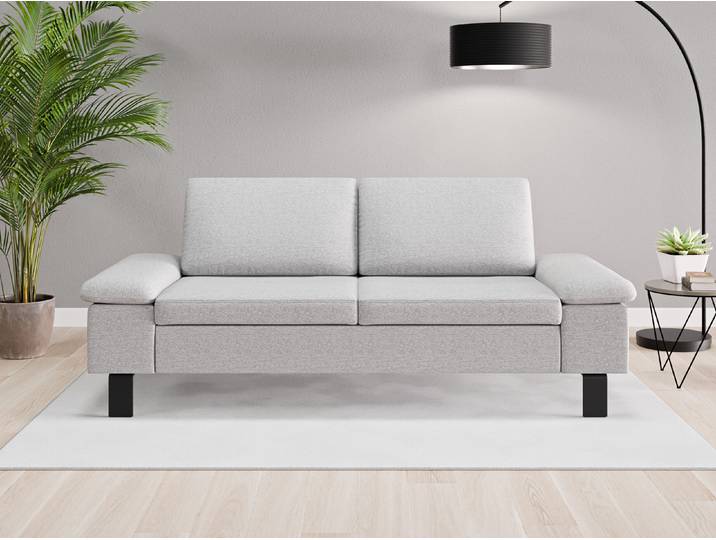 Einzelsofa Rio - Grau (Lichtgrau) - Feiner Strukturstoff