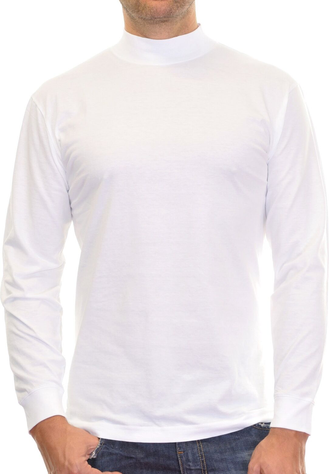 Longshirt RAGMAN, Herren, Gr. 114, weiss (weiß), Jersey, Baumwolle, Shirts Longshirt weiß 114
