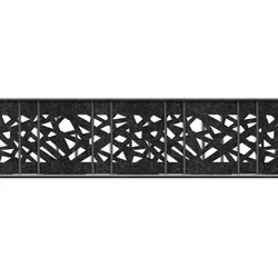zaun|zu® Sichtschutzstreifen Design Vlies Graphic für Doppelstabmatten Schwarzgrau 2,6m