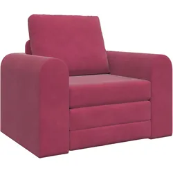 vidaXL Boden-Sofa-Bett 2-in-1 Weinrot 98x71x83 cm Samt
