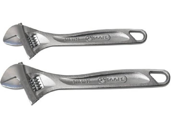 KS Tools 577.0299 Jeu de 2 clés à molette\, 10'' - 12'' Jeu de 2 clés à molette\, 10'' - 12''
