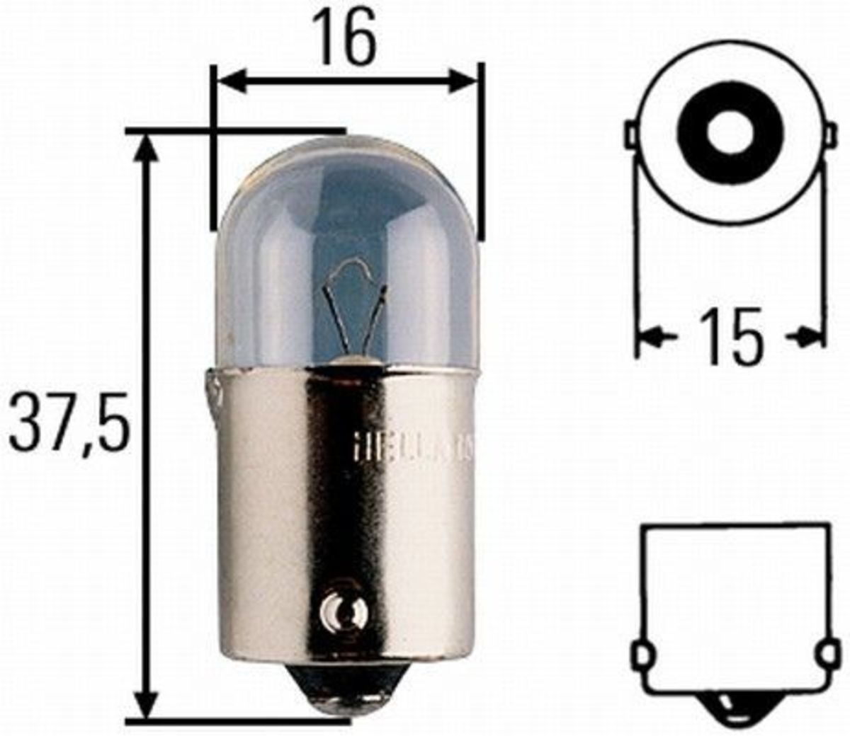 Hella Lampadina R5W Heavy Duty 24V, 5W, 10 pezzo