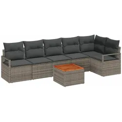 vidaXL Garten-Sofa-Set 7 pcs Grau
