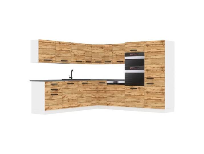 Belini Cuisine Equipee Complete JANE Muebles. L-Forme Cuisine. Cuisine Complete Sans Plan de Travail chêne wotan