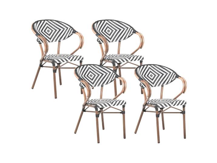 GARTENSTUHL 4er-Set Dunkelbraun Caspri