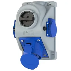 PCE 96062342 CEE-Wandsteckdose COMBO-POL 32A 3p 6h IP44