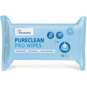 Dr.Schumacher Reinigungstücher Pureclean Pro Wipes, feucht, für Haut und alle Oberflächen, im Softpack, 50 Tücher