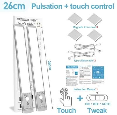 Uplift Picks Rechargeable LED Touch Light 3 Color Dimmable Cabinet Lamp o quality Assurance 3 Colors In One