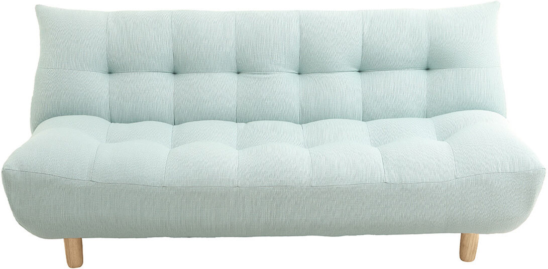 Miliboo Design-Schlafsofa skandinavisch Grün und Eiche YUMI