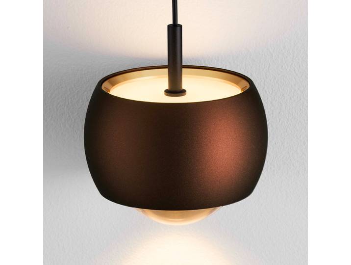 Pendelleuchte Conga Ø 10cm Rot/Braun/Braun/Rot Aluminium Nicht austauschbare LEDs LED-Platine