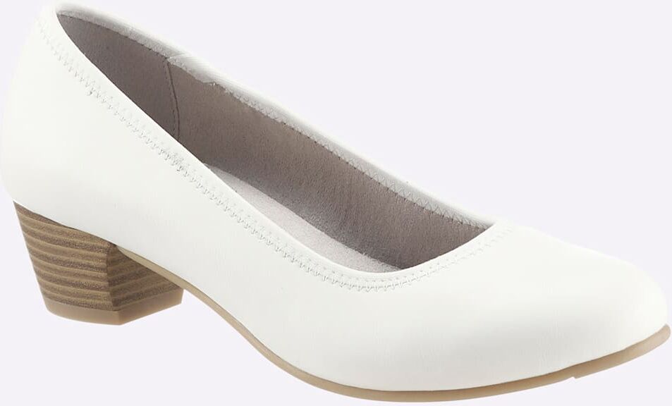 Pumps JANA, Damen, Gr. 41, weiss (weiß), Lederimitat, Schuhe Pumps weiß 41