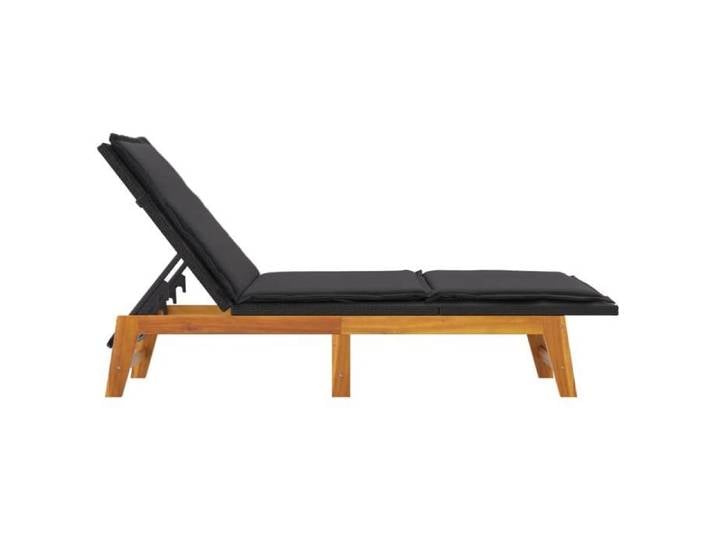 Promotion mars  * Bain de soleil - YUNYAN - Chaise longue - 110 kg par siège - avec coussin Résine tressée/bois massif d'acacia _54