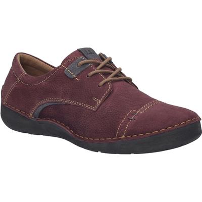 Schnürschuh JOSEF SEIBEL "Fergey 41, plum-kombi", Damen, Gr. 37, rot (plum, kombi), Schuhe Schnürschuh