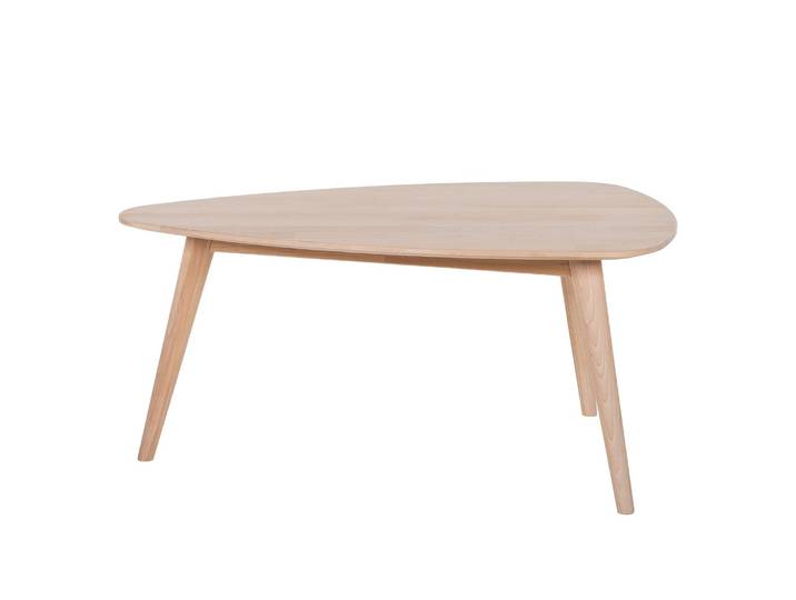 Massiver Couchtisch 90 x 60cm Beige/Buche Weißöl