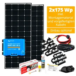 CamperPower Solar Komplettset 2x 165 Wp mit Victron Regler – Plug & Play für Wohnmobil