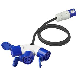 ProPlus CEE-Stromverteiler 373512DE, mobil, für außen, 3x CEE 230V / 16A