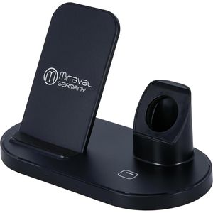 Miraval Ladestation 2in1 9-MV0825, für Apple iPhone & Airpods, Induktion, 15W