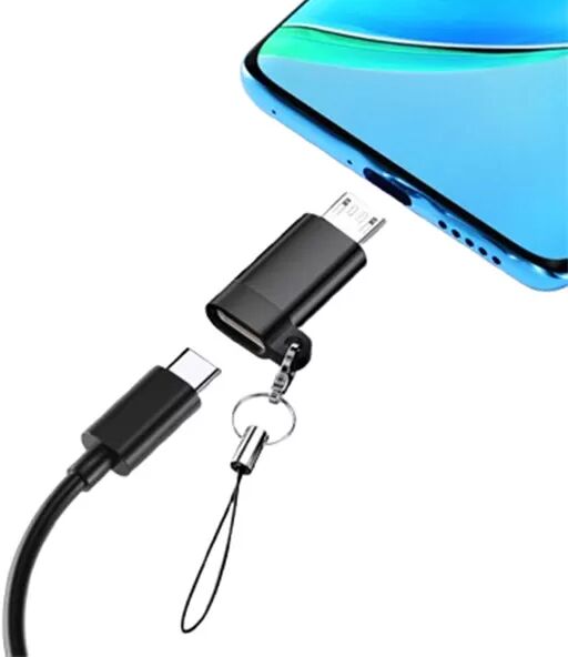 INF Adaptateur femelle USB-C vers mâle Android 2 pièces avec dragonne