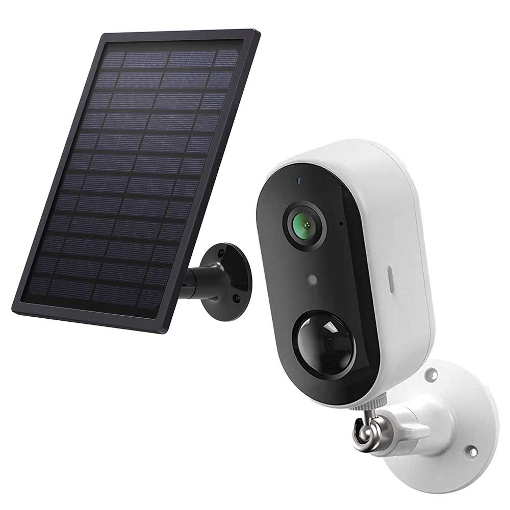 Arenti GO1 & SP1 1080P Full HD draadloze IP-bewakingscamera met kunstmatige intelligentie voor personenherkenning inclusief zonnepaneel en batterijvoeding