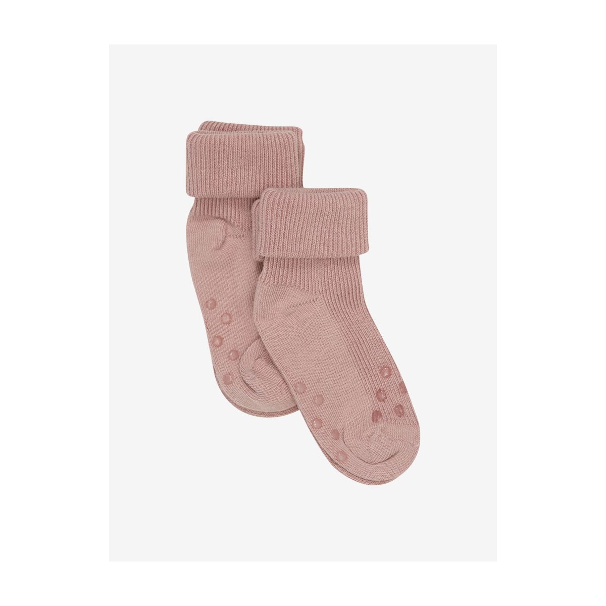 Minymo Baby rib Sock w. ABS (2-pack) rose cloud (5270) 15\18 6164-5270-15\18