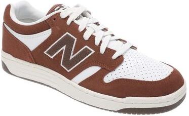 New Balance 480 Athletic in Brown/White, Size 8.5 D, Fabric