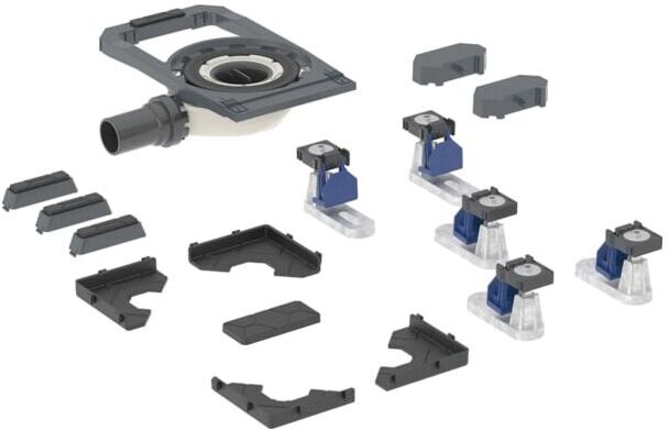 Geberit Duofix Duschwannenablauf 551556001 mit 5 Füßen, Sperrwasserhöhe 30mm