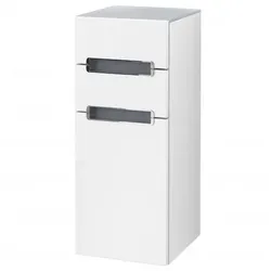 Villeroy & Boch Subway 2.0 Seitenschrank A7131RMS 35,4x85,7x37cm, rechts, Griff chrom, silbergrau, weiß matt