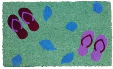 Coir Sandy Flip Flop Doormat